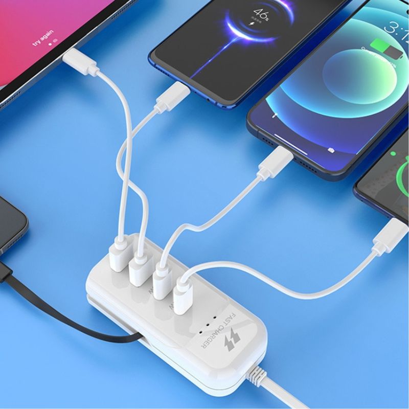 Foto extra 1 do produto Tomada Carregador De Celular USB E PD 4 Portas