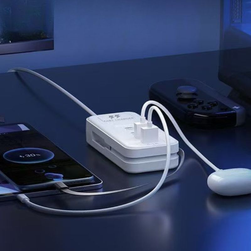 Foto extra 3 do produto Tomada Carregador De Celular USB E PD 4 Portas