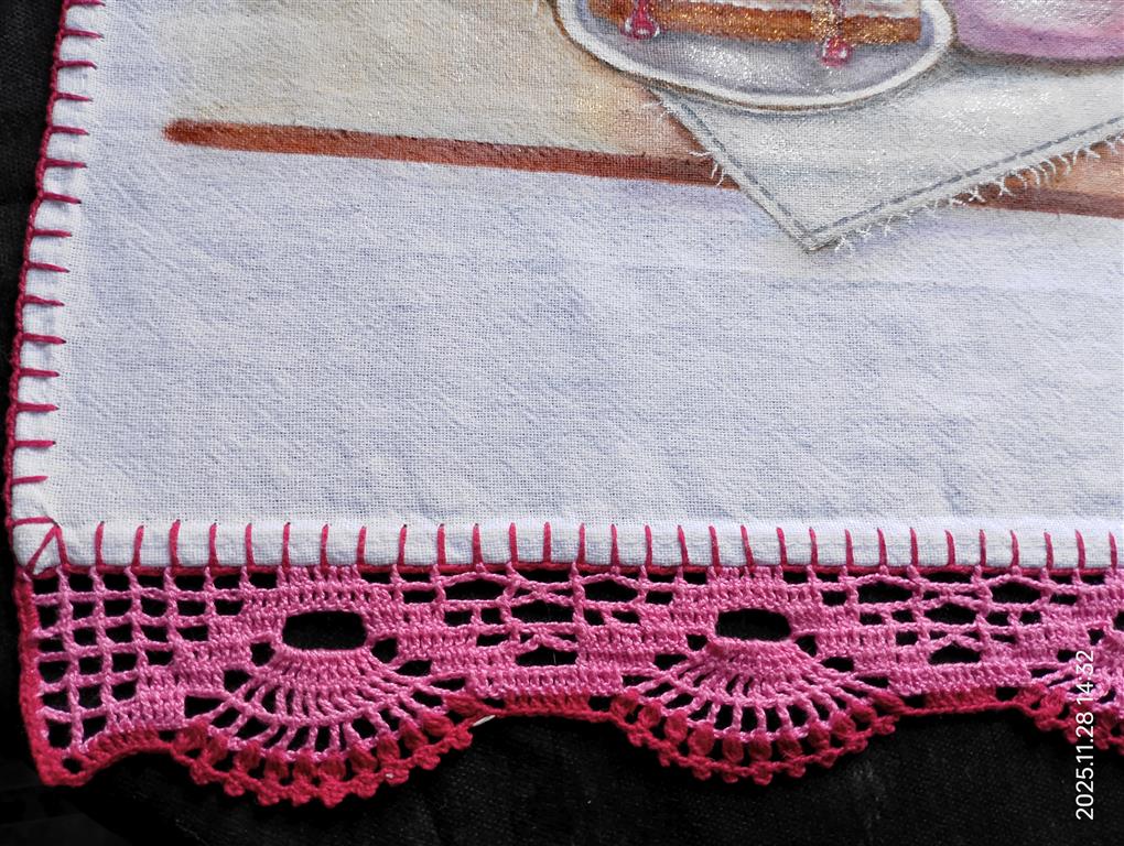 Foto extra 2 do produto Pano de Prato Bule Rosa